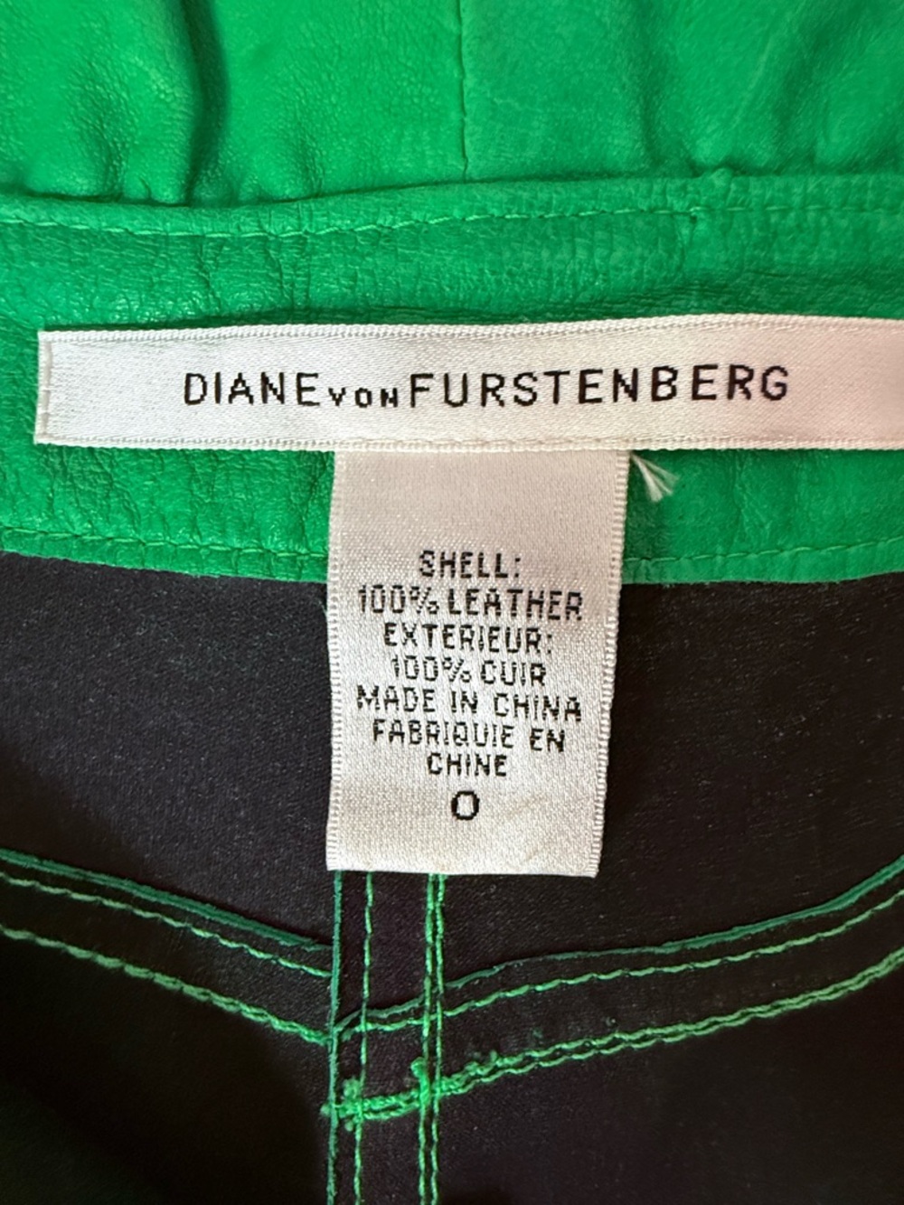 Diane Von Furstenberg Emerald Green High-Waisted Leather Shorts with Tie Belt - Picture 11 of 14